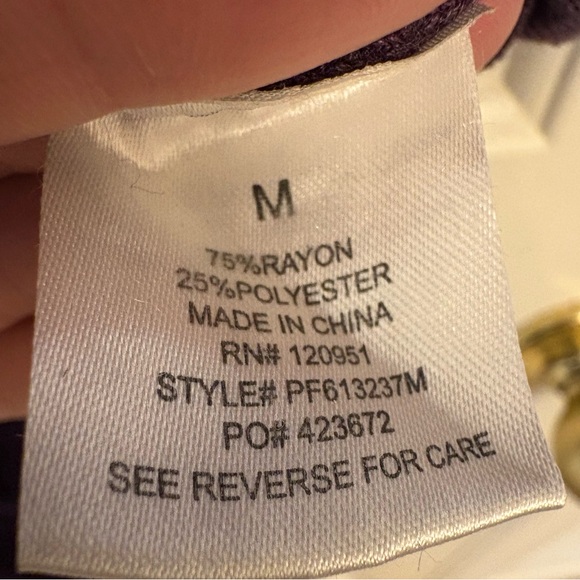 Pink Rose Purple Ruched Knit Sweater Dress Scoop Neck 3/4 Sleeve M Boho Preppy - Picture 4 of 6